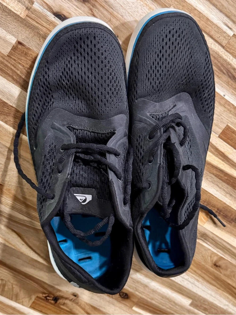 Quiksilver Black Knit Water Sneakers with Blue Accent 13